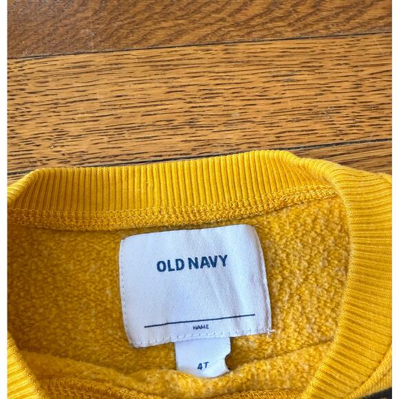 Old Navy Boys' Yellow Sports Tiger Sweatshirt Size 4 - Picture 3 of 5